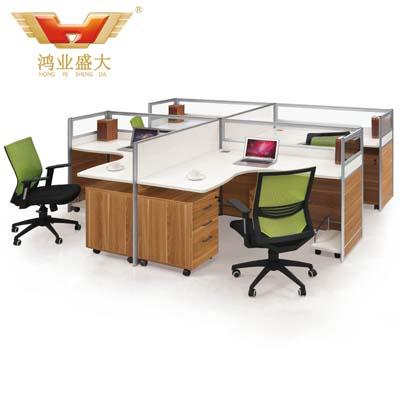職員辦公桌4人 簡潔時(shí)尚辦公屏風(fēng)HY-P04